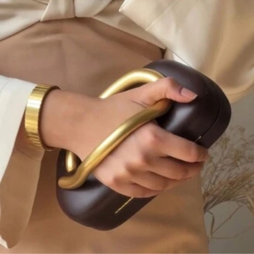 ZARA GOLD CLASP BOX BAG - Picture 2 of 9